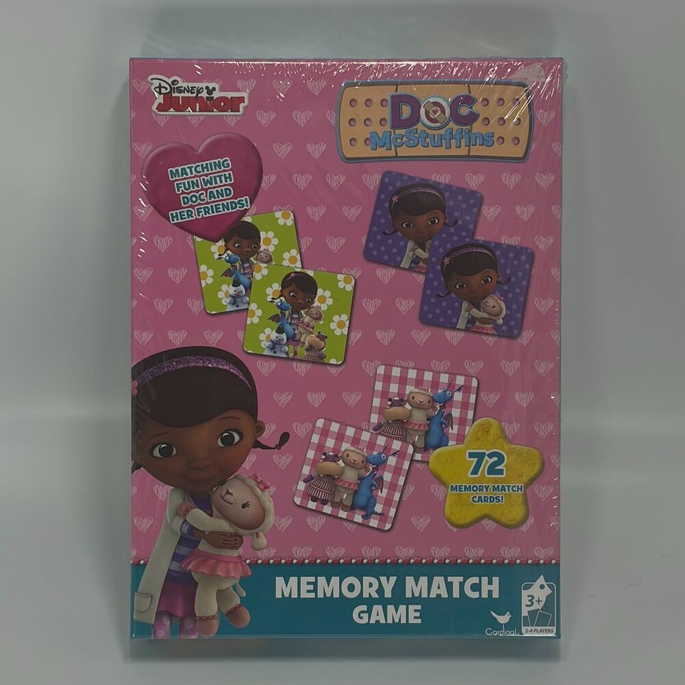 Disney Junior Doc McStuffins Memory Match Game 72 Cards Cardinal 2-4 Players
